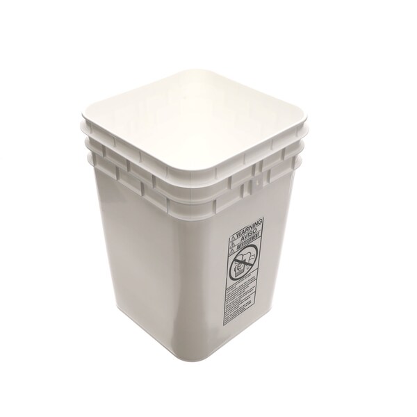 Bucket; White Plastic